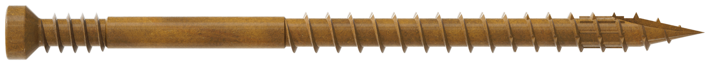 Simpson Strong-Tie FT07212MB Finish Trim Screw — #7 x 2-1/2 in. T10, Trim-Head, Quik Guard®, Tan (1750-Qty)