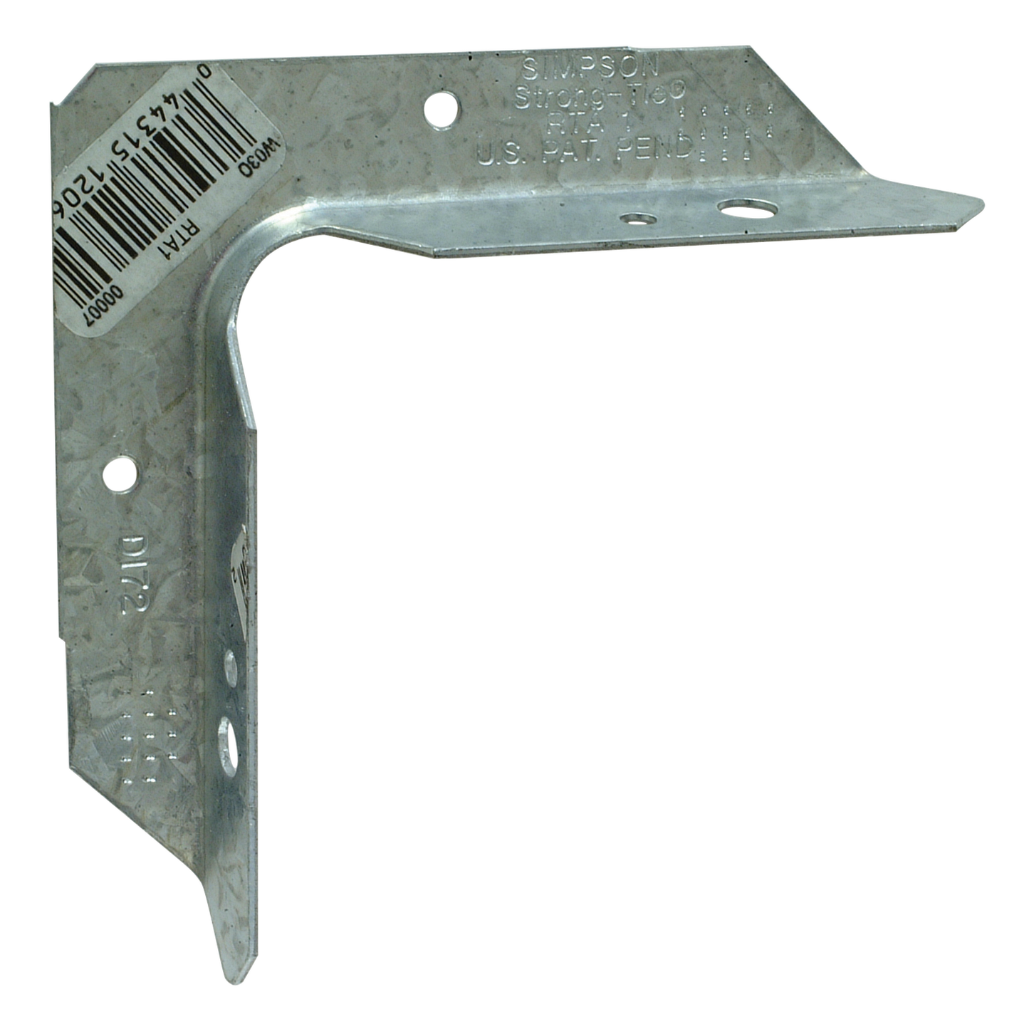 Simpson Strong-Tie RTA1 RTA 18-Gauge Rigid Tie® Angle for 1x1 Joist/Post (Pack of 7200)