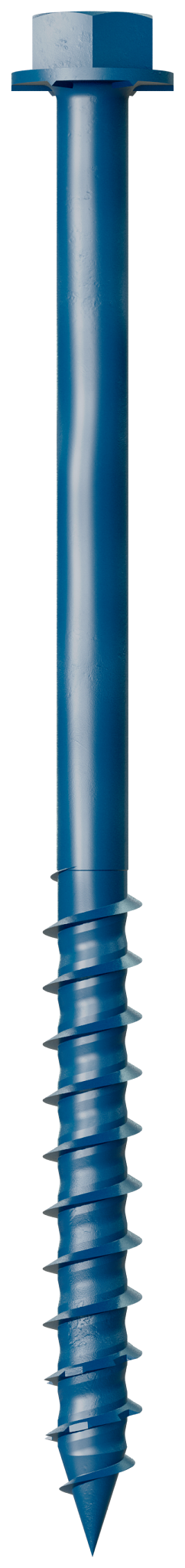 Simpson Strong-Tie TNT25334HC75 Titen Turbo™ — 1/4 in. x 3-3/4 in. Hex-Head Concrete and Masonry Screw, Blue (75-Qty)