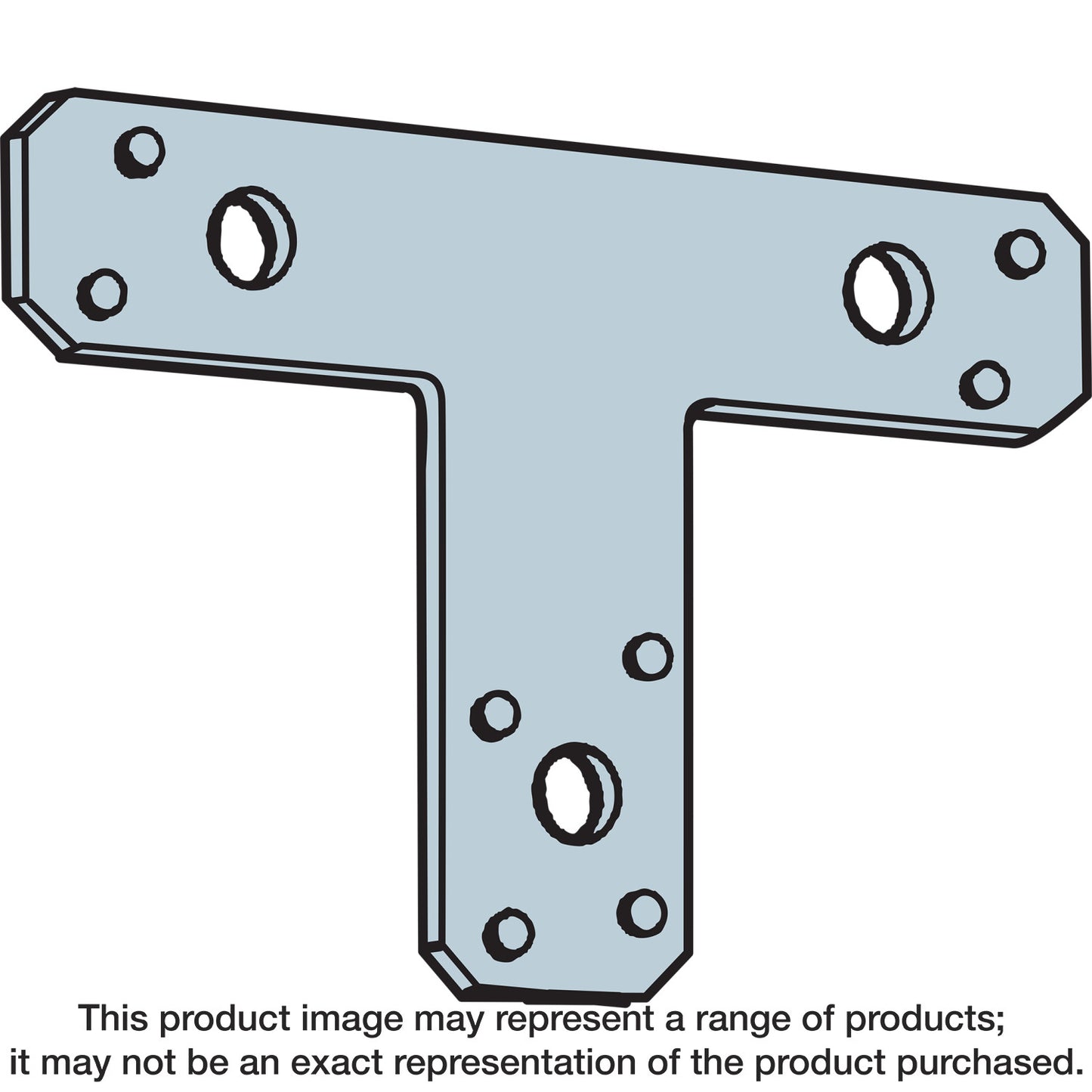 Simpson Strong-Tie 66T 6 in. x 5 in. 14-Gauge Galvanized T Strap (Pack of 10)