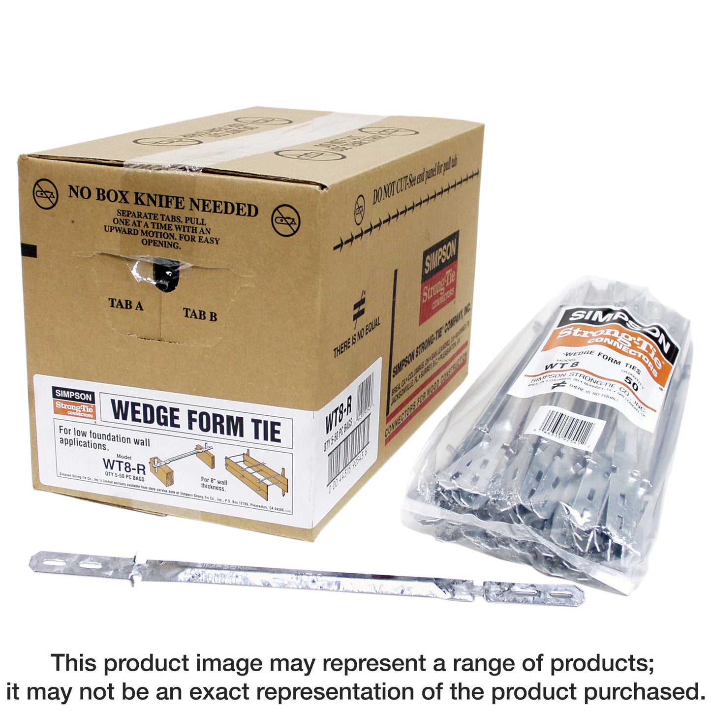 Simpson Strong-Tie WT8-R50 Wedge Tie for 2x Formboard, 8-in. Thick Walls (50-Qty) (Pack of 5)