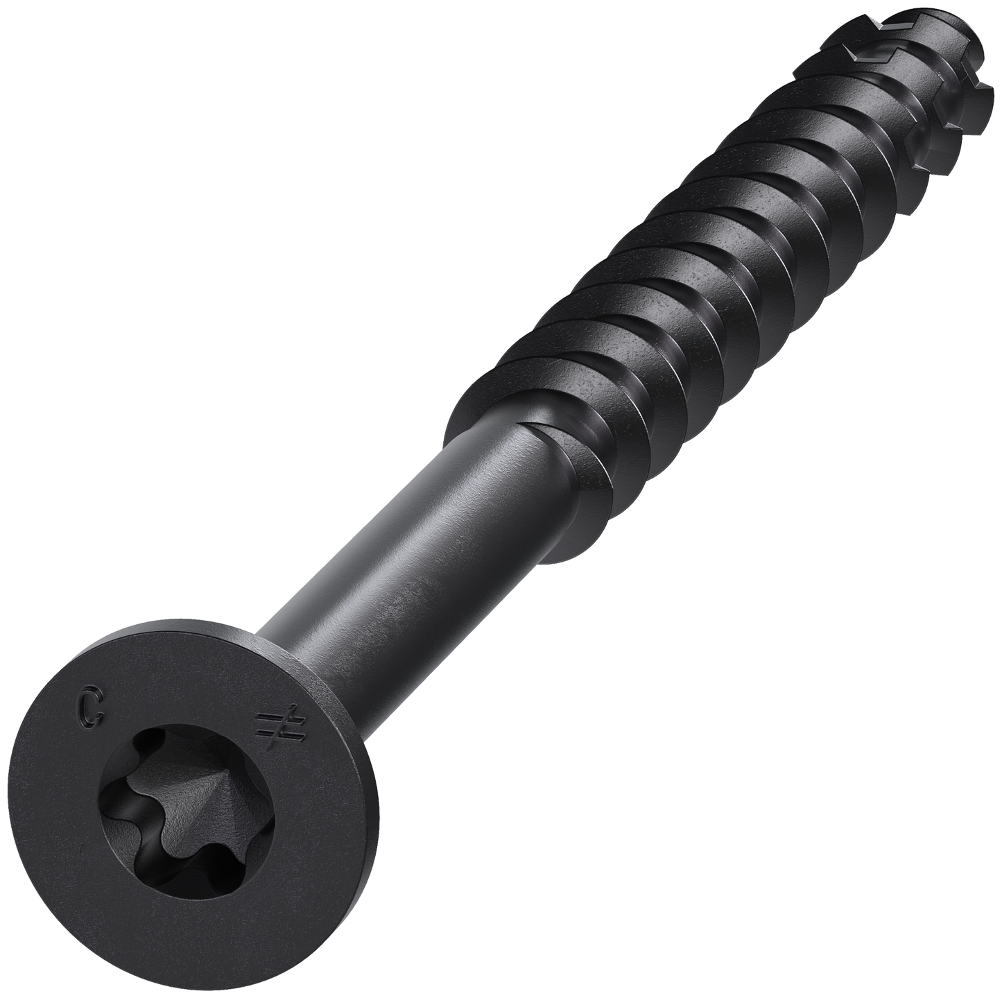 Simpson Strong-Tie TNTBL18234TF Titen Turbo™ — 3/16 in. x 2-3/4 in. 6-Lobe Flat-Head Concrete and Masonry Screw, Black (100-Qty)