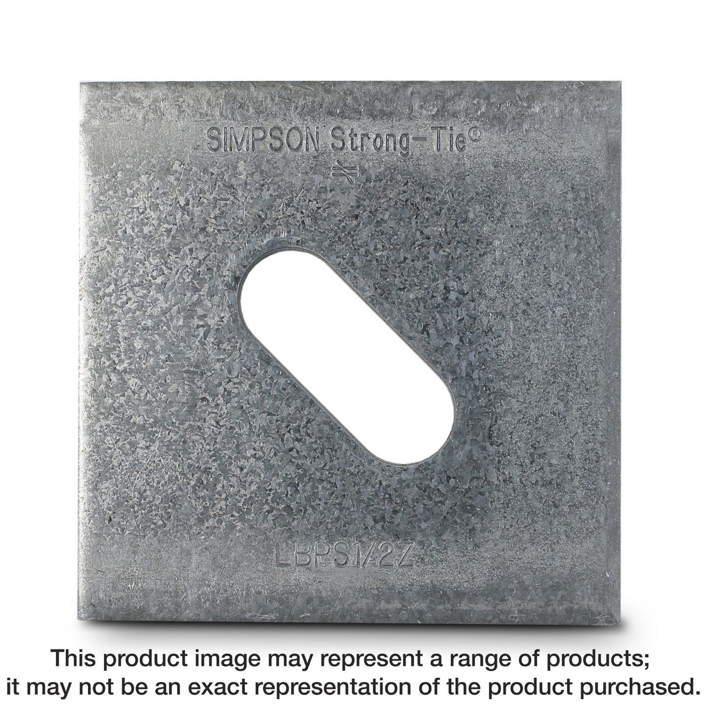 Simpson Strong-Tie LBPS 1/2Z LBPS 3 in. x 3 in. ZMAX® Galvanized Slotted Bearing Plate with 1/2 in. Bolt Dia. (Pack of 50)