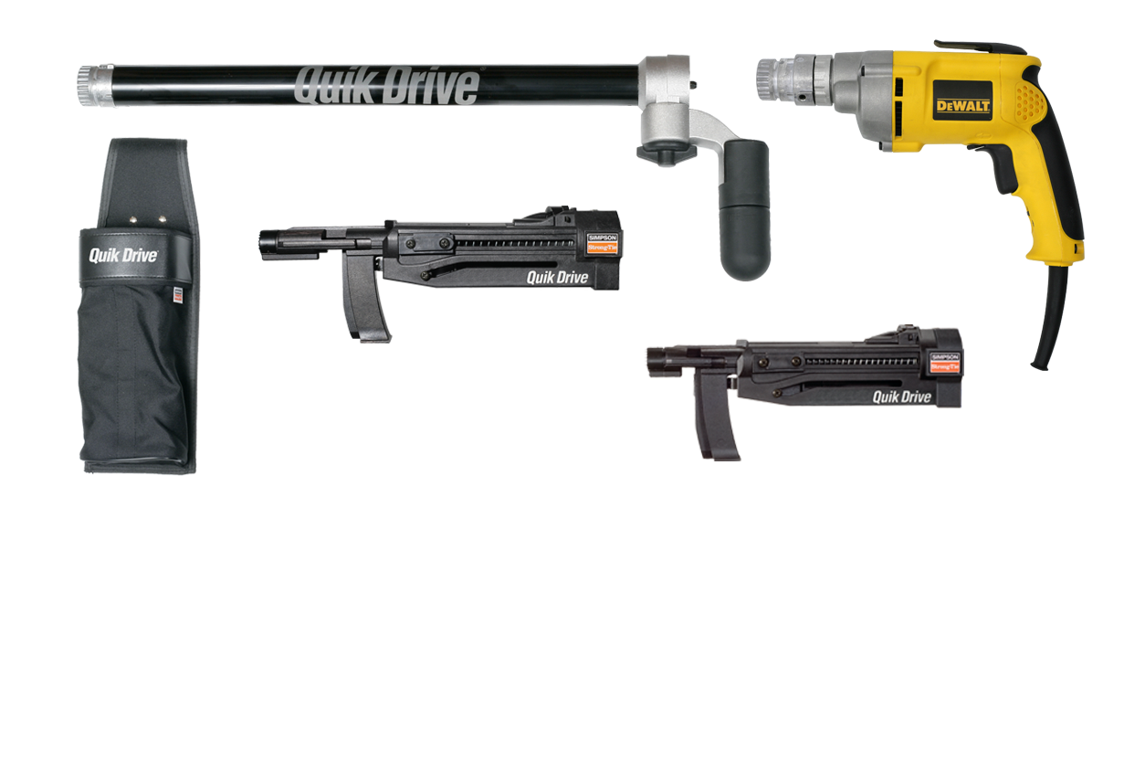 Simpson Strong-Tie PROCCS+D25K Quik Drive® PROCCS+ Multi-Purpose Combo System w/ DeWalt® 2500 RPM Screwdriver Motor (Pack of 60)