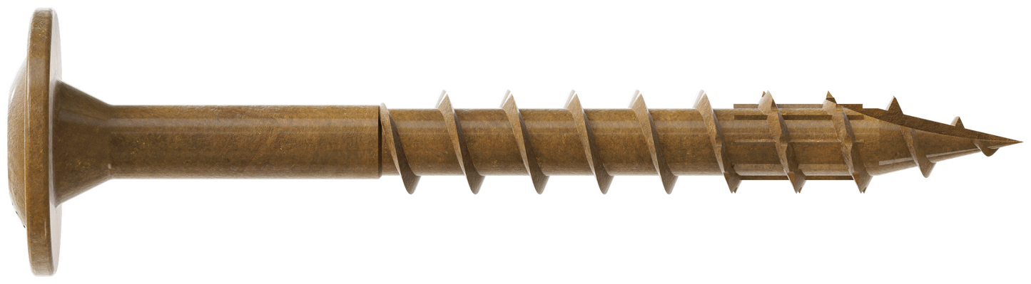 Simpson Strong-Tie CBT08112MB Wafer-Head Construction Screw — #8 x 1-1/2 in. T20, Quik Guard®, Tan (4000-Qty)