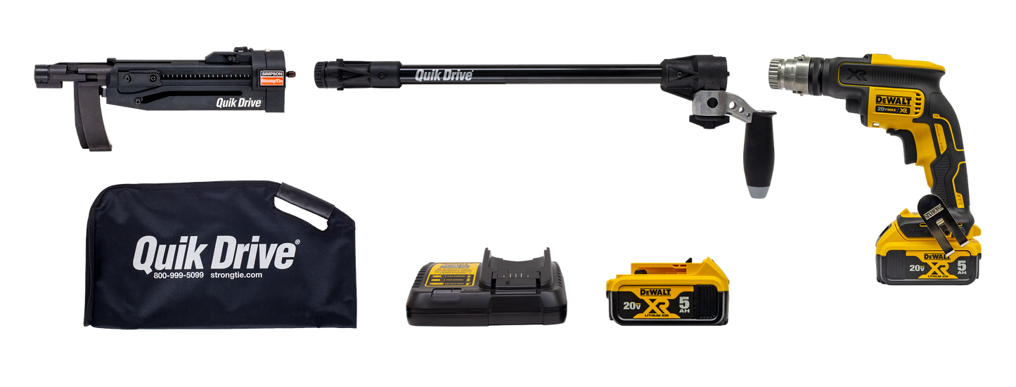 Simpson Strong-Tie PRO200SG2C2K Quik Drive® Cordless PRO200S Multi-Purpose System w/ DeWalt® 2500 RPM Screwdriver Motor (Pack of 60)