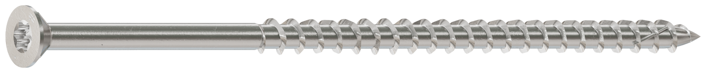 Simpson Strong-Tie T10450WPCM Deck-Drive™ DWP WOOD SS Screw — #10 x 4-1/2 in. T-25, Flat Head, Type 316 (1000-Qty) (Pack of 48)