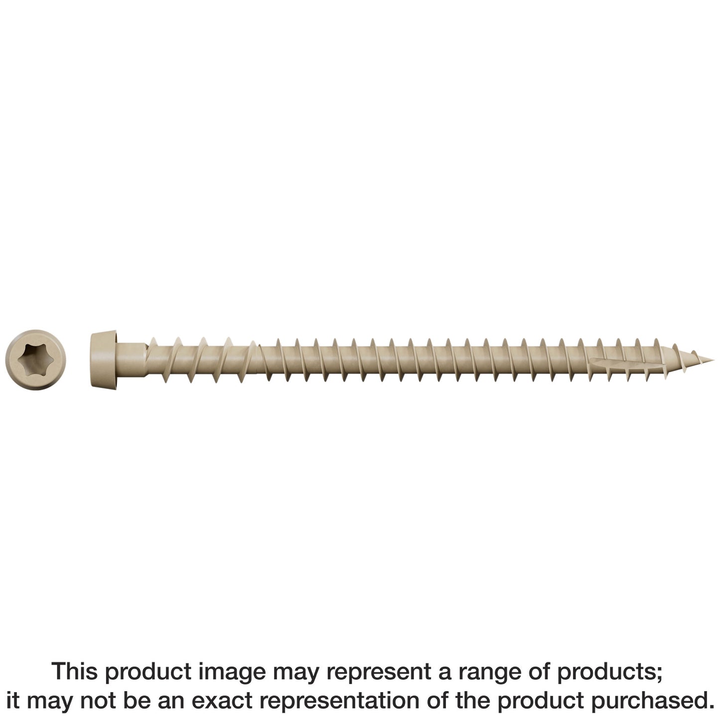 Simpson Strong-Tie DCU234STN02 Deck-Drive™ DCU COMPOSITE Screw (Collated) — #10 x 2-3/4 in. Quik Guard® Tan 02 (1000-Qty) (Pack of 100)