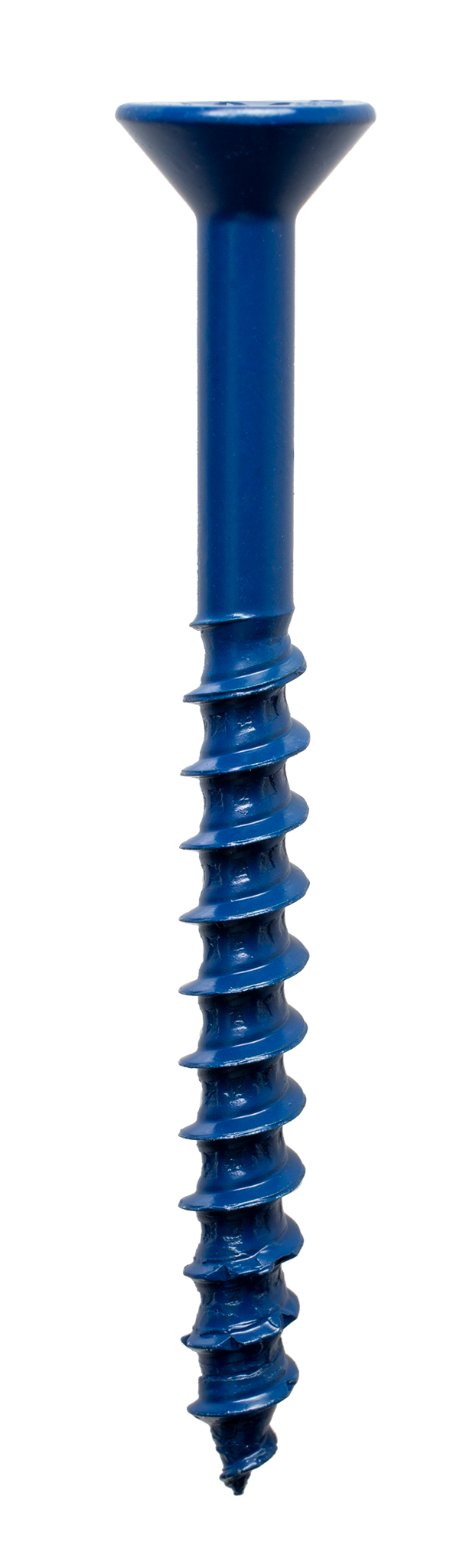 Simpson Strong-Tie TNT25234TFC8 Titen Turbo™ — 1/4 in. x 2-3/4 in. 6-Lobe Flat-Head Concrete and Masonry Screw, Blue (8-Qty)