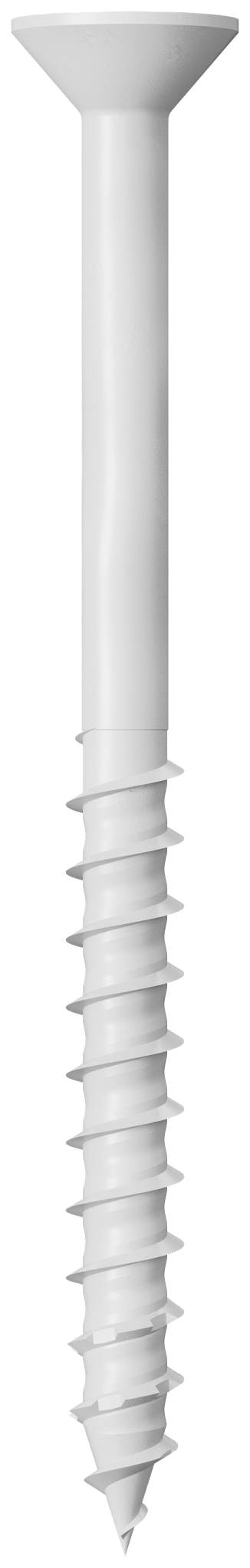 Simpson Strong-Tie TNTW25314TFC75 Titen Turbo™ — 1/4 in. x 3-1/4 in. 6-Lobe Flat-Head Concrete and Masonry Screw, White (75-Qty) (Pack of 336)