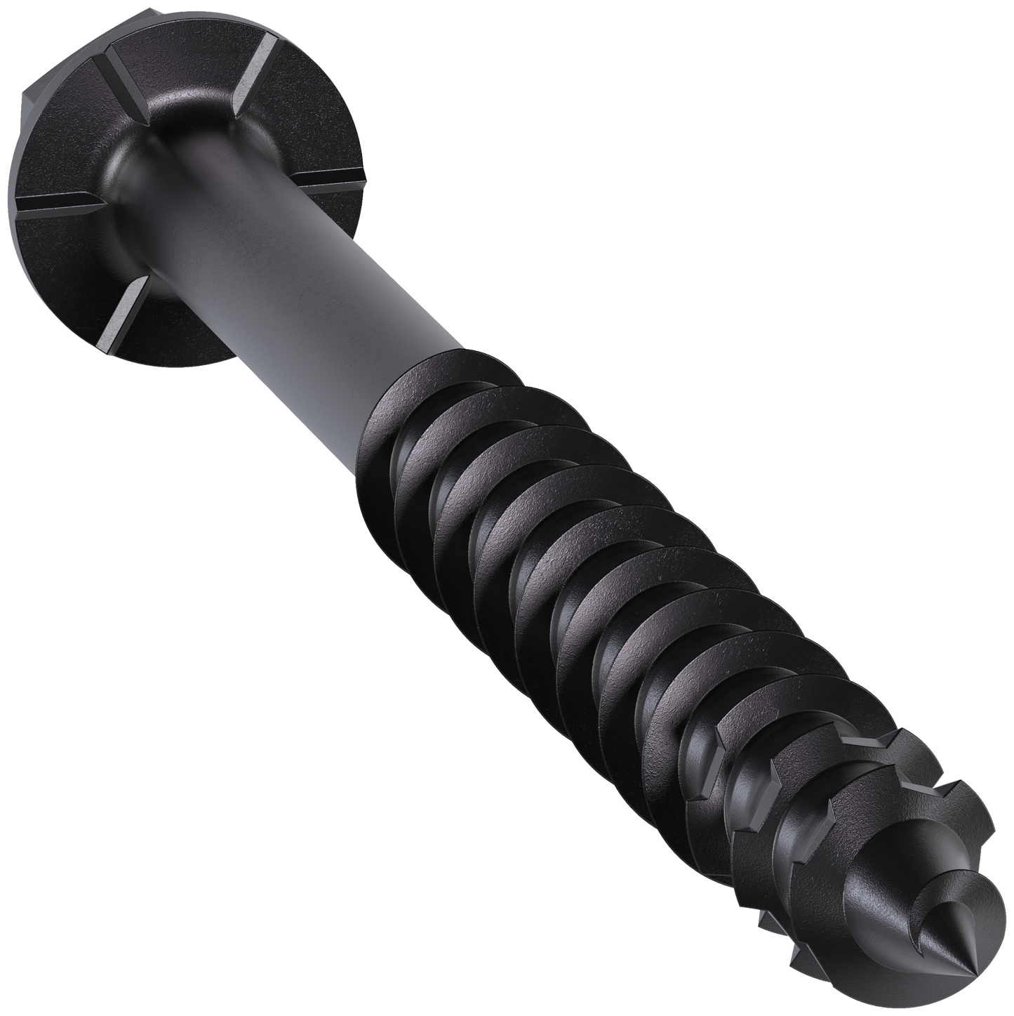 Simpson Strong-Tie TNTBL25234H Titen Turbo™ — 1/4 in. x 2-3/4 in. Hex-Head Concrete and Masonry Screw, Black (100-Qty) (Pack of 5)