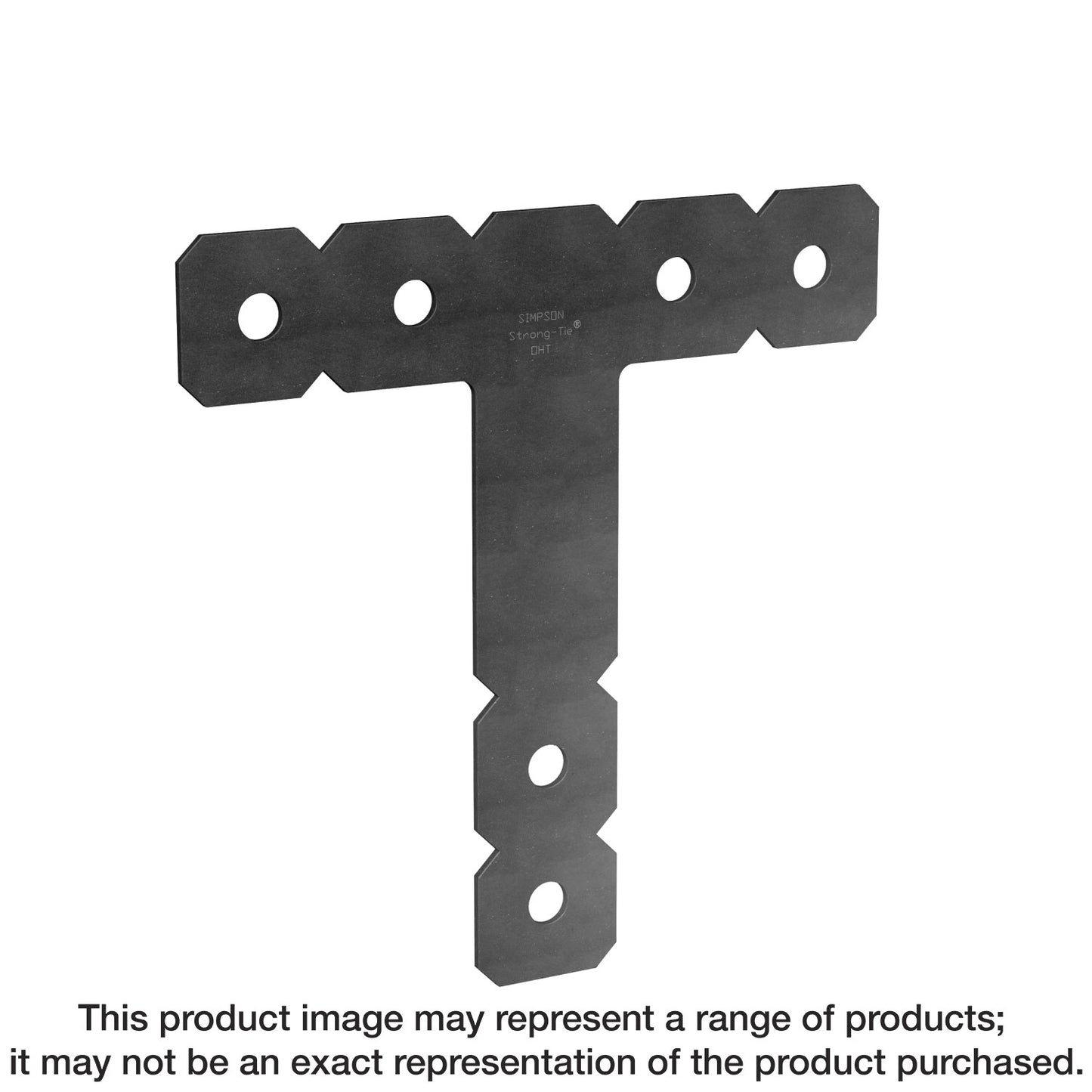 Simpson Strong-Tie OHT OHT 12 in. x 12 in. Black Powder-Coated Ornamental Heavy T Strap