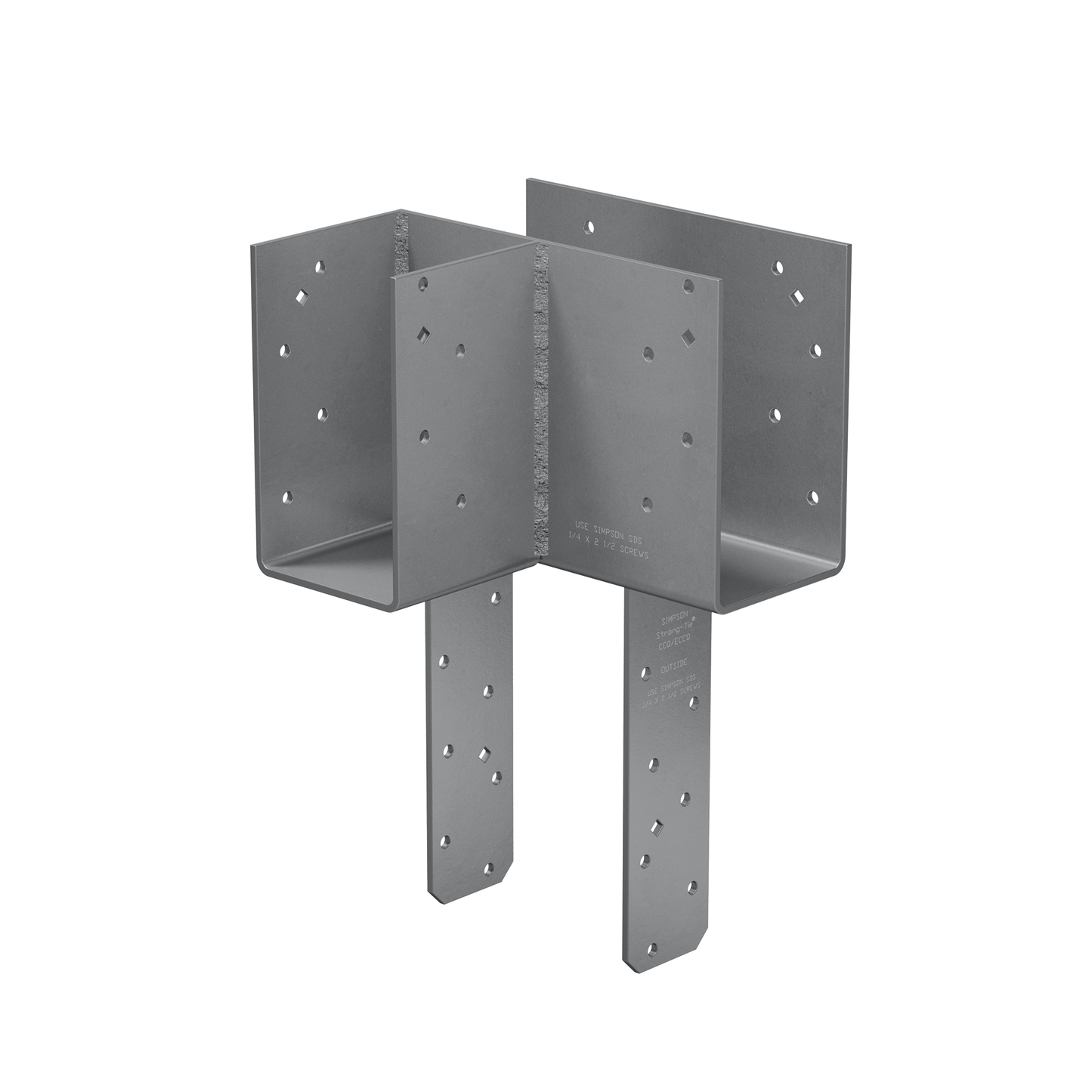 Simpson Strong-Tie ECCLLQ464SDS ECCLLQ L-Shape End Column Cap for 4x Beams, 6x Post w/ SDS Screws, Skewed Left (Pack of 48)