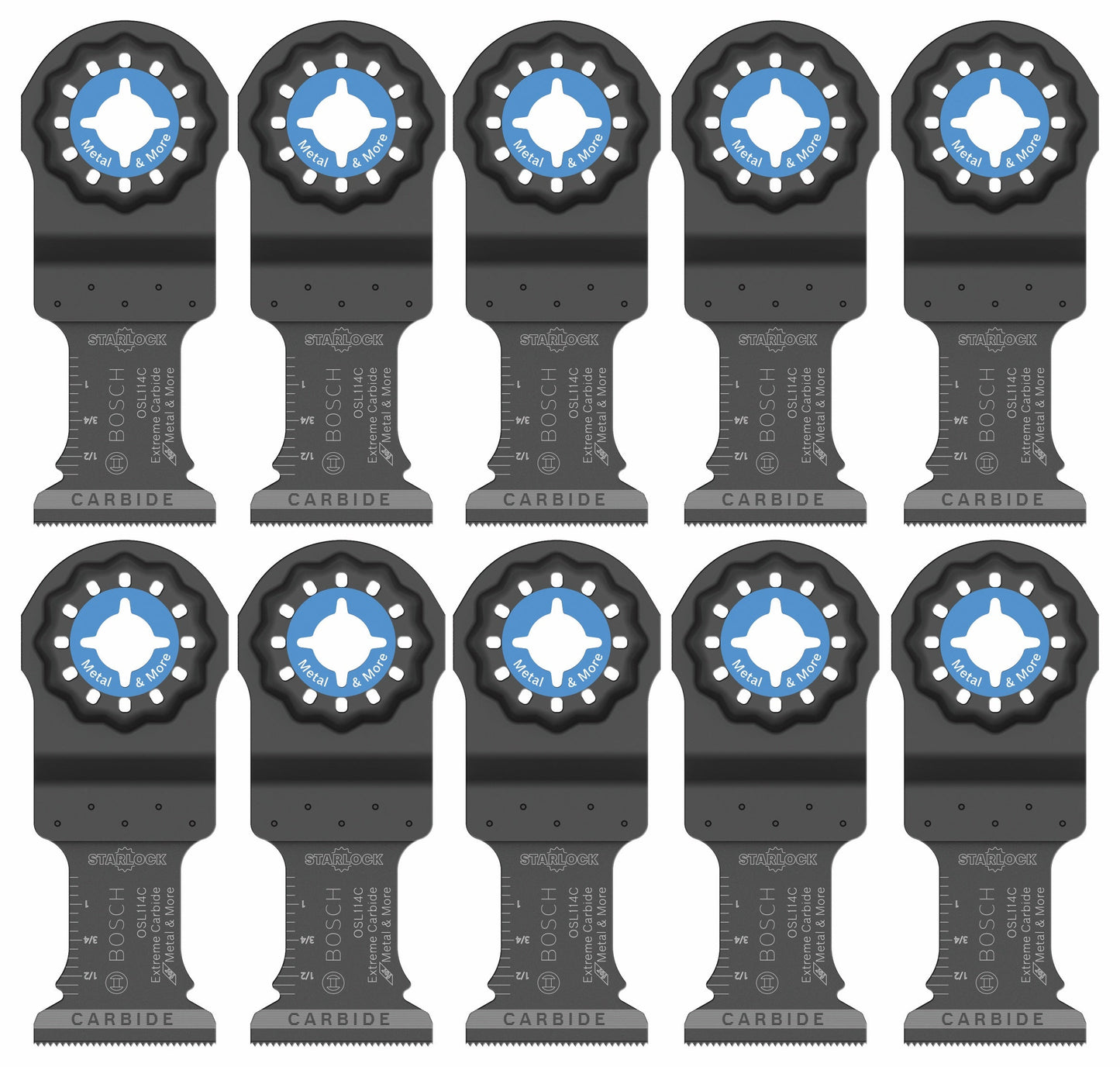 BOSCH OSL114C-10 1-1/4 In. Starlock® Oscillating Multi Tool Carbide Plunge Cut Blade 10 Pk.