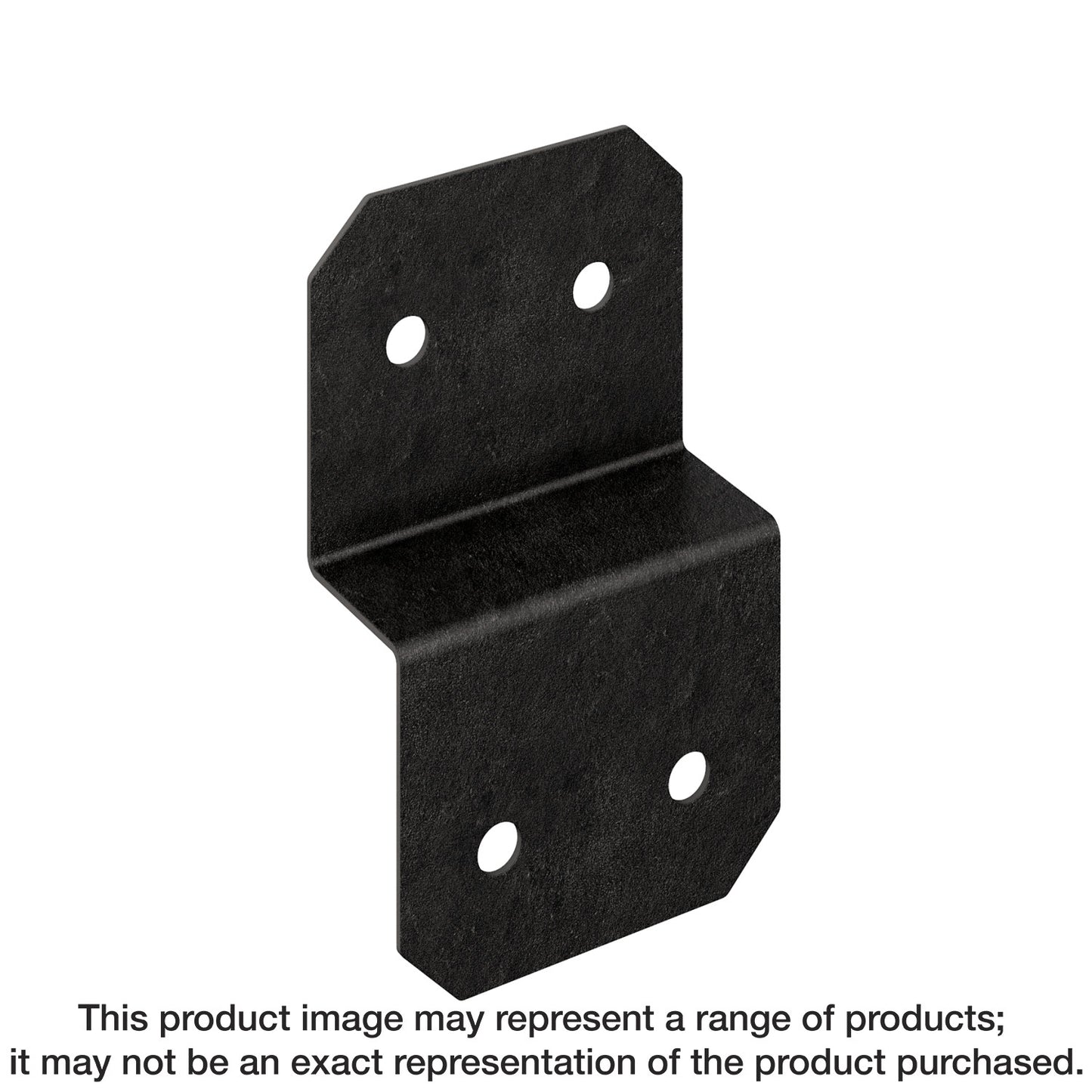 Simpson Strong-Tie APVDJT2R-6 Outdoor Accents® Avant Collection™ 5-in. ZMAX®, Black Powder-Coated Deck Joist Tie for Rough 2x (Pack of 576)