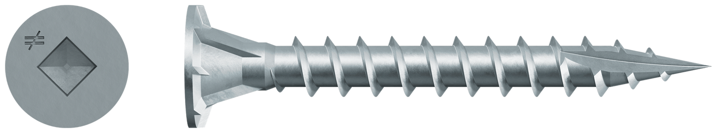 Simpson Strong-Tie CB3BLG158S CB3BLG Fiber-Cement Board Screw (Collated) — #10 x 1-5/8 in. #3 SQU (1500-Qty) (Pack of 100)