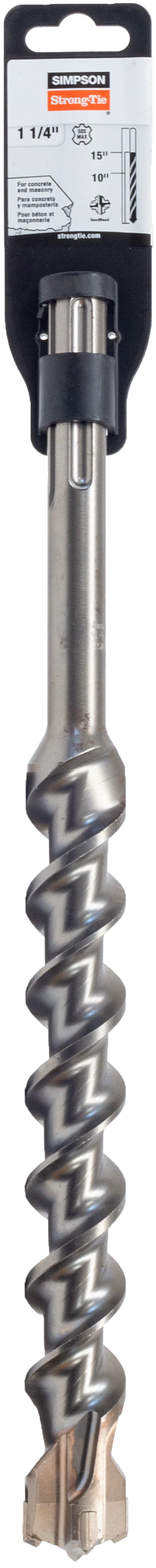 Simpson Strong-Tie MDMX12515Q 1-1/4 in. x 15 in. SDS-max® Shank Quad-Head Drill Bit (Pack of 15)