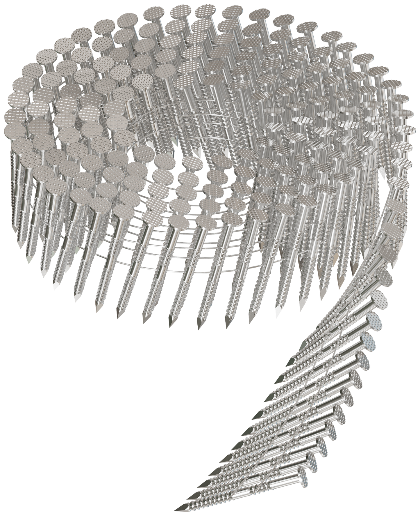 Simpson Strong-Tie S12A150PNB 15° Wire Coil, Full Round Head, Ring-Shank Decking/Framing Nail — 1-1/2 in. x .099 in. Type 304 (3600-Qty)