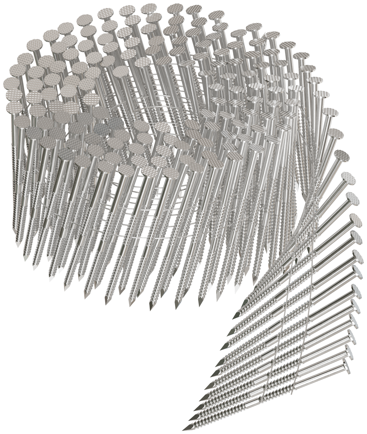 Simpson Strong-Tie T12A250PNB 15° Wire Coil, Full Round Head, Ring-Shank Decking/Framing Nail — 2-1/2 in. x .099 in. Type 316 (3600-Qty)