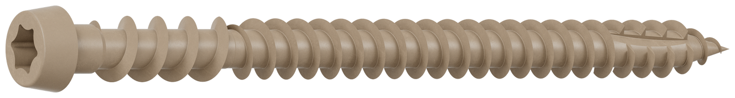 Simpson Strong-Tie DCU234TN02R350 Deck-Drive™ DCU COMPOSITE Screw — #10 x 2-3/4 in. T20, Quik Guard®, Tan 02 (350-Qty) (Pack of 6)