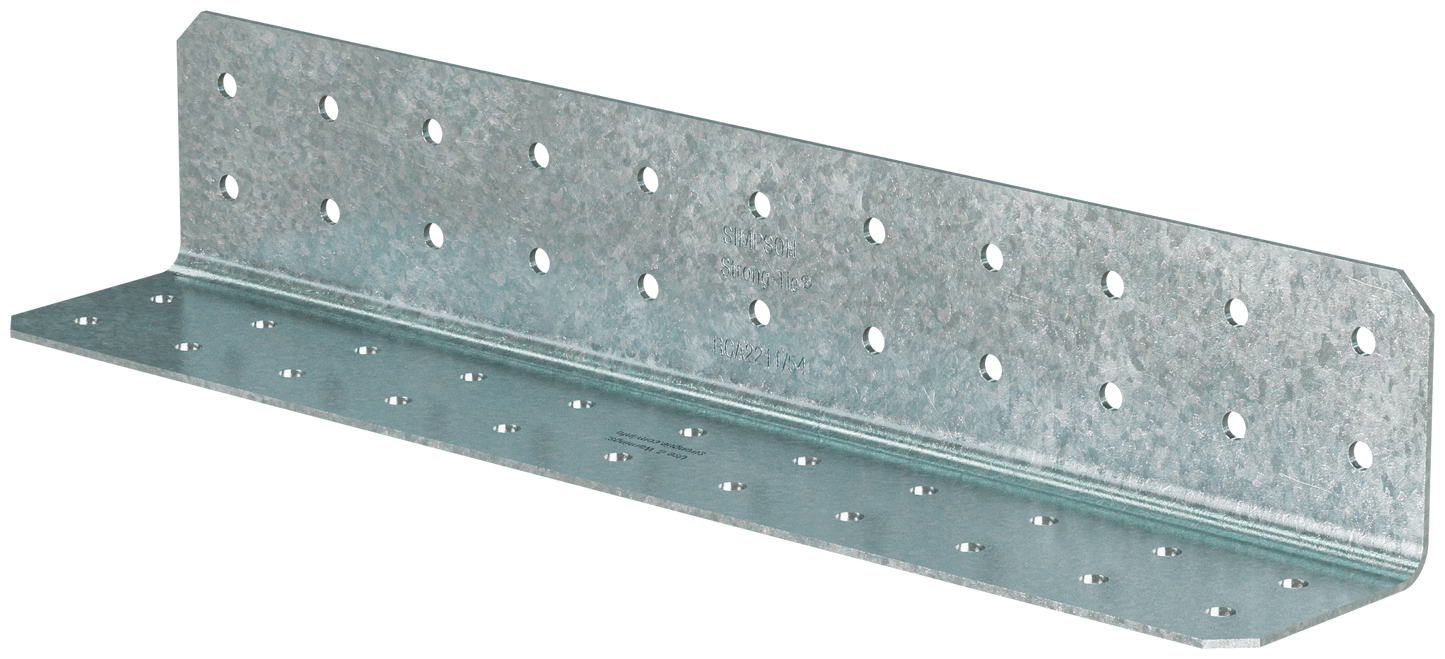 Simpson Strong-Tie RCA2211/54-R45 RCA 2 in. x 2 in. x 11 in. 16-Gauge Galvanized Rigid Connector Angle (45-Qty) (Pack of 40)
