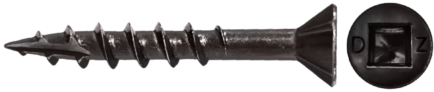 DAGGERZ DLFLSQL08134 8 x 1-3/4 square flat w/nibs type 17 coarse wood screws lubricized
