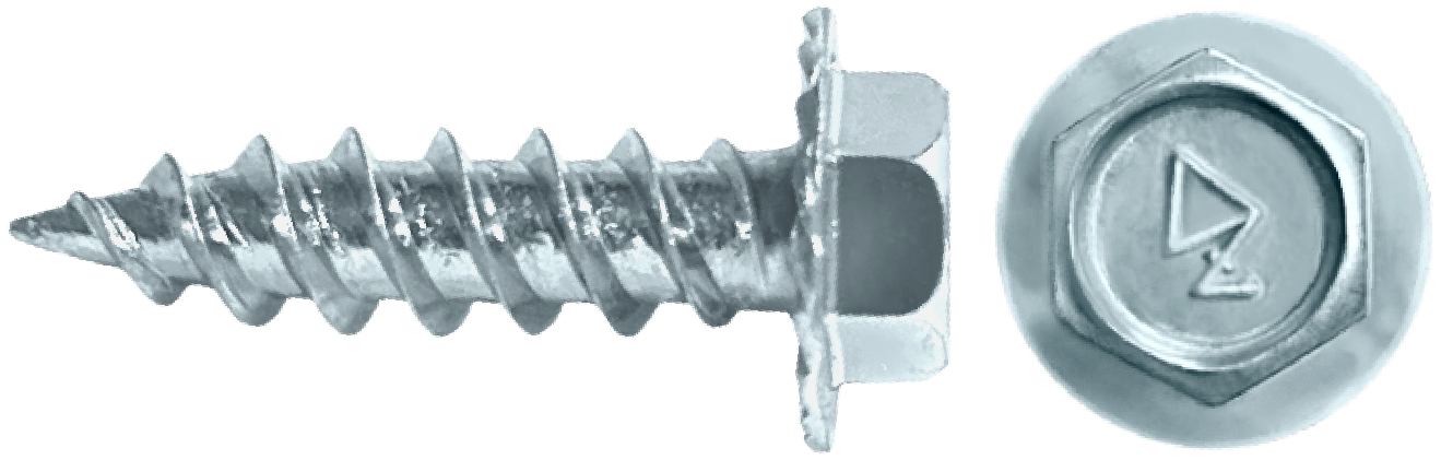 DAGGERZ SMZ10308 10 x 3 unslotted hex washer head w/serrations sheet metal screws zinc