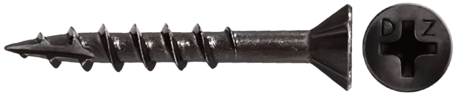 DAGGERZ DLFLPHL08034** 8 x 3/4 phillips flat w/nibs type 17 coarse wood screws lubricized