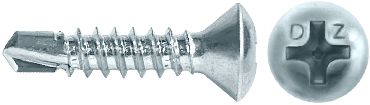 DAGGERZ OPSDZ10034 10 x 3/4 phillips oval head self drill screws zinc