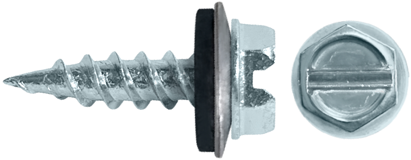 DAGGERZ NEONDLZ08034 8 x 3/4 slotted hex washer head needle point screws w/ bonded washer