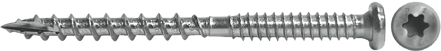 DAGGERZ DKCSTSS1030 10 x 3 star button type 17 composite deck screws 305 stainless steel