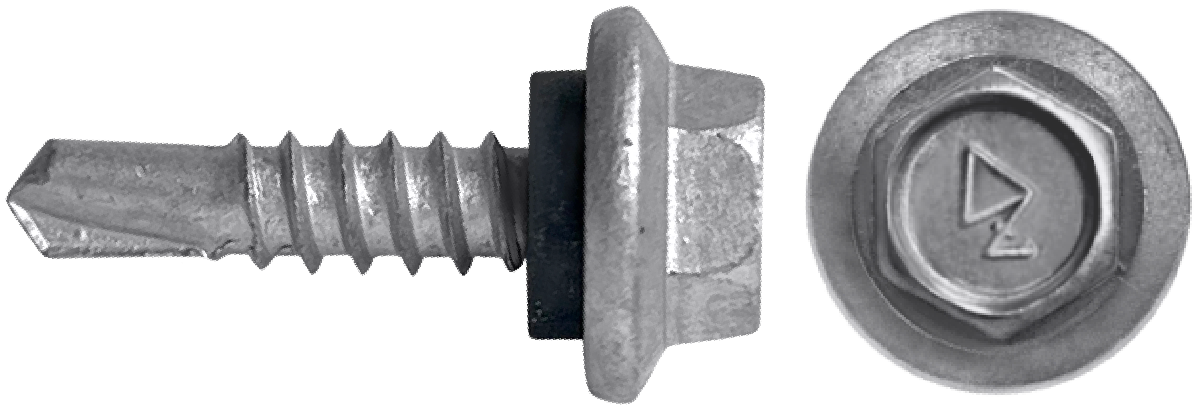 DAGGERZ FLGSD3CT1230 12 x 3 hex flange head self drill screws with rubber washer dagger-guard