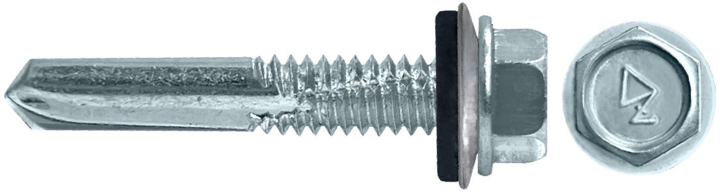 DAGGERZ NEOSD5Z12112 12-24 x 1-1/2 hex washer head specialty self drill screws w/bonded washer zinc