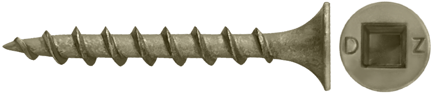 DAGGERZ ACQDK06200TAN 6 x 2 square bugle head coarse thread deck screws acq dagger ultra-guard tan