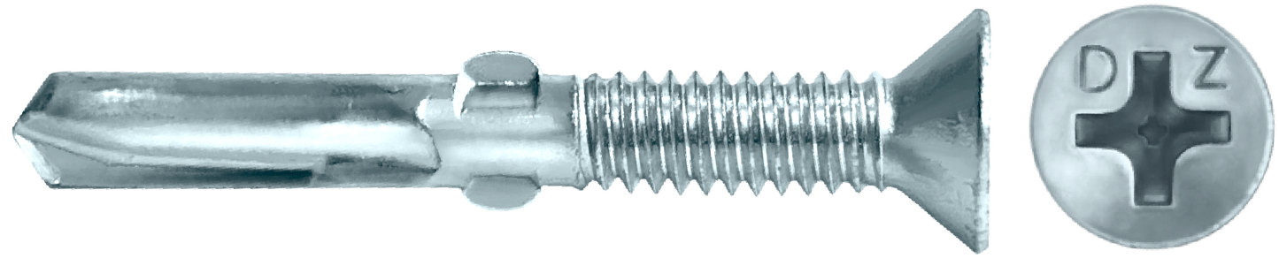 DAGGERZ SD4ZWW14234 1/4-20 x 2-3/4 phillips flat head self drill screws w/wings zinc