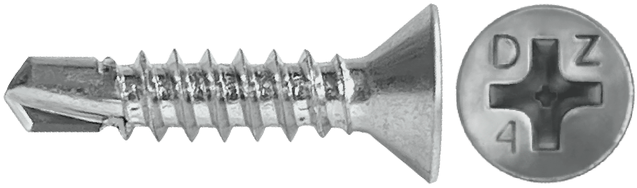 DAGGERZ FPSDSS1020 10 x 2 phillips flat head self drill screws 410 stainless steel
