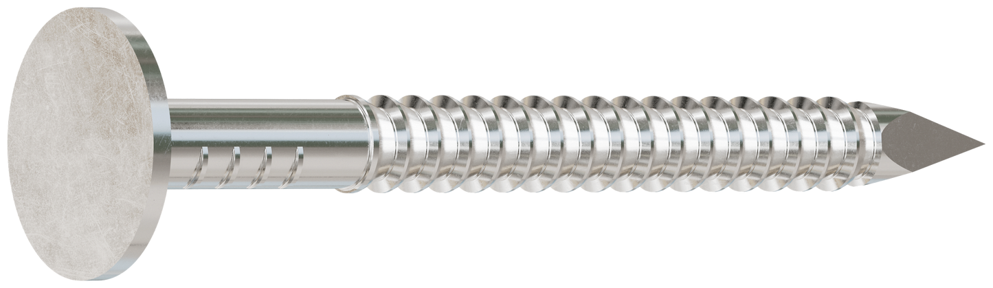Simpson Strong-Tie S11A150RNBP 15° Wire Coil, Full Round Head, Ring-Shank Roofing Nail — 1-1/2 in. Type 304 (600-Qty)