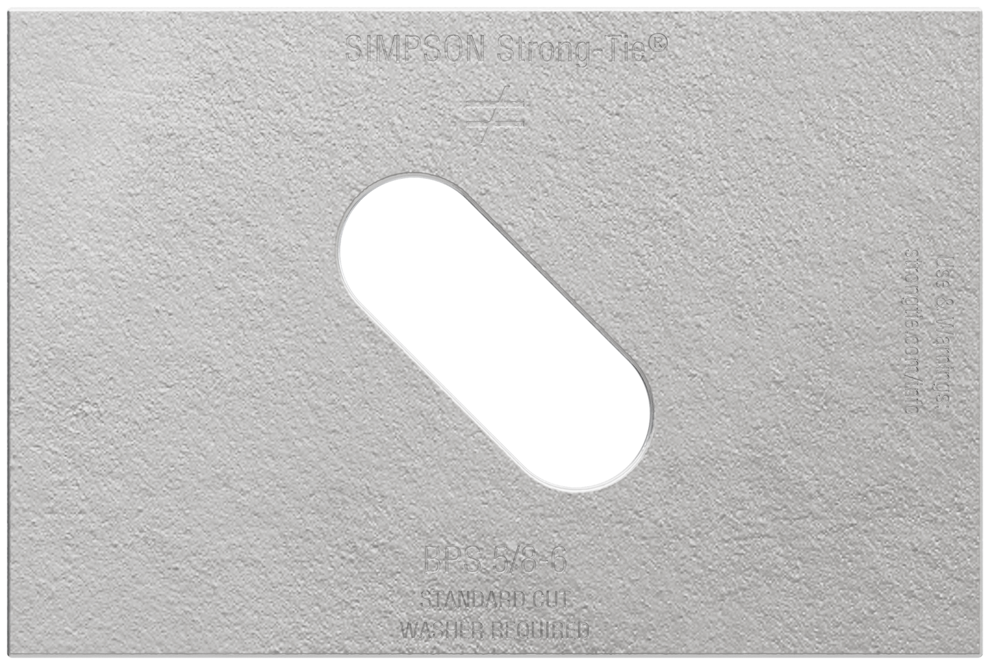 Simpson Strong-Tie BPS 5/8-6HDG BPS 3 in. x 4-1/2 in. HDG Slotted Bearing Plate with 5/8 in. Bolt Dia.