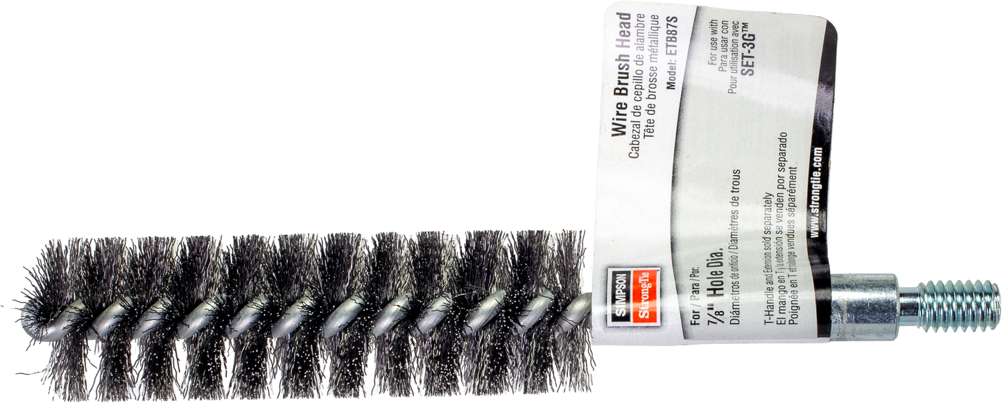 Simpson Strong-Tie ETB87S ETBS 7/8-in. Wire Hole-Cleaning Brush Head