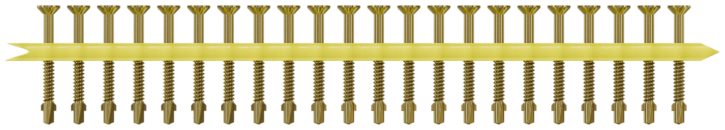 Simpson Strong-Tie TB1460S Strong-Drive® TB WOOD-TO-STEEL Screw (Collated) — #14 x 2-3/8 in. Yellow Zinc (750-Qty) (Pack of 100)