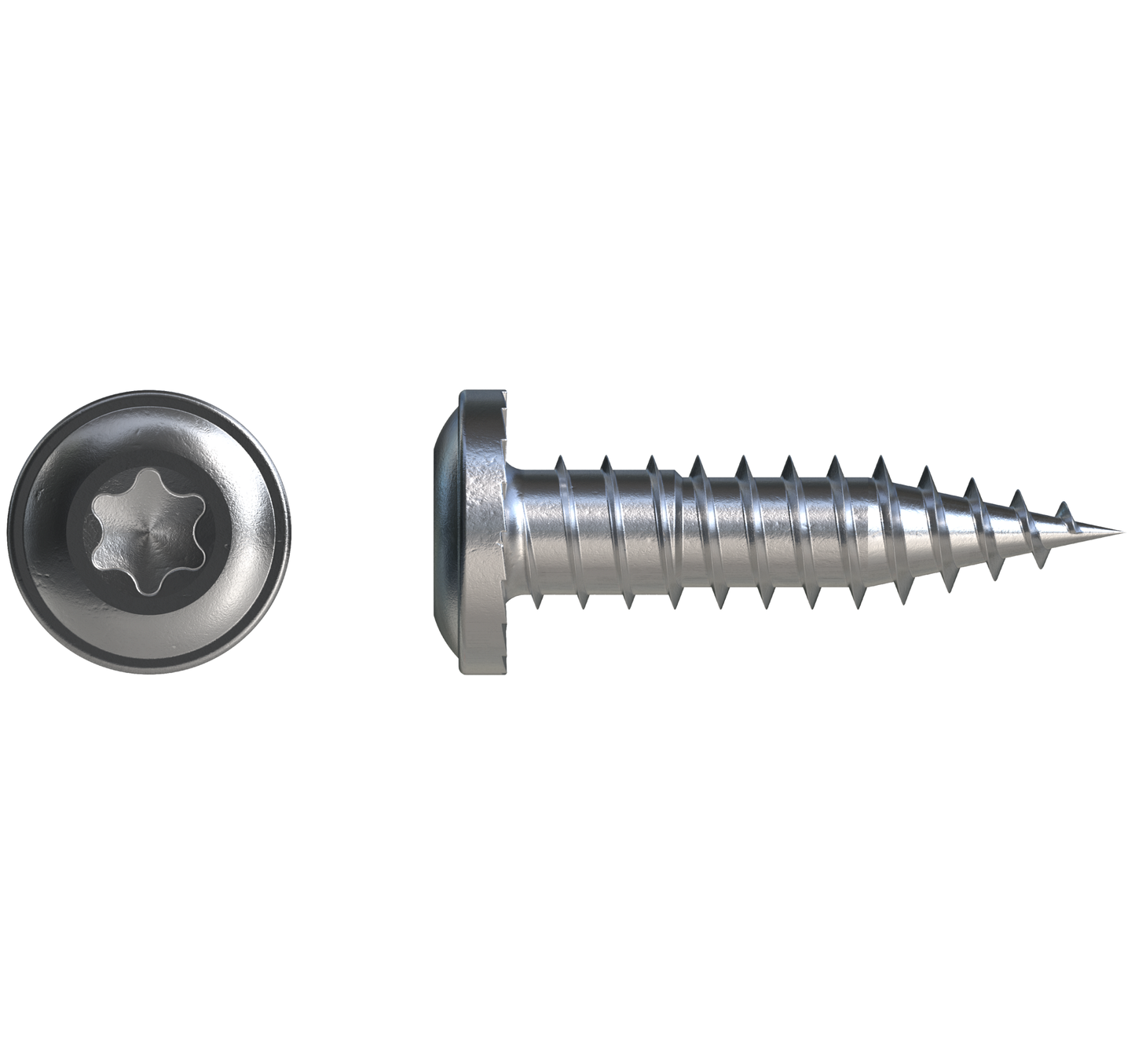 Simpson Strong-Tie FPH34B1018-5K FPH Flat Pan-Head Screw — #10 x 3/4 in. T20, Clear Zinc (5000-Qty) (Pack of 48)