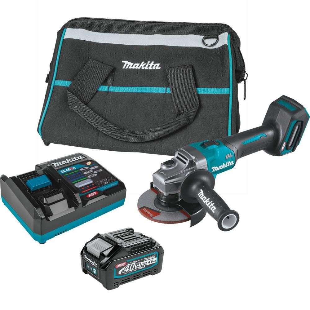 Makita GAG01M1 40V Max XGT GAG01M1 Brushless Cordless 4‐1/2” / 5" Angle Grinder Kit