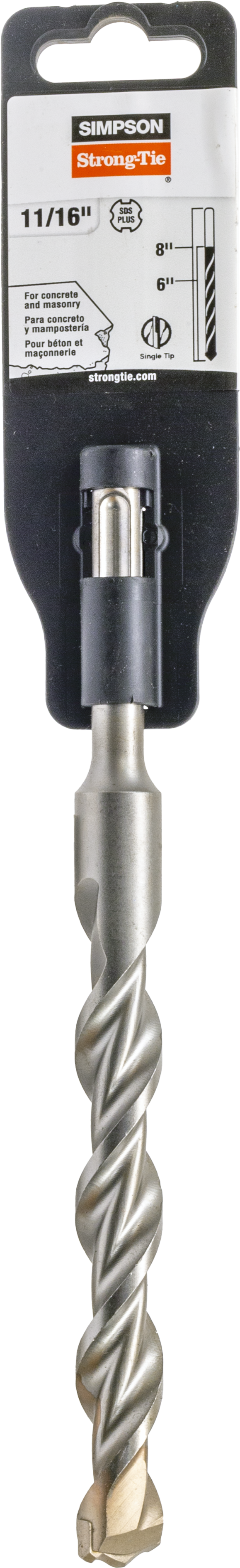 Simpson Strong-Tie MDPL06808 11/16 in. x 8 in. SDS-plus® Shank Drill Bit (Pack of 60)