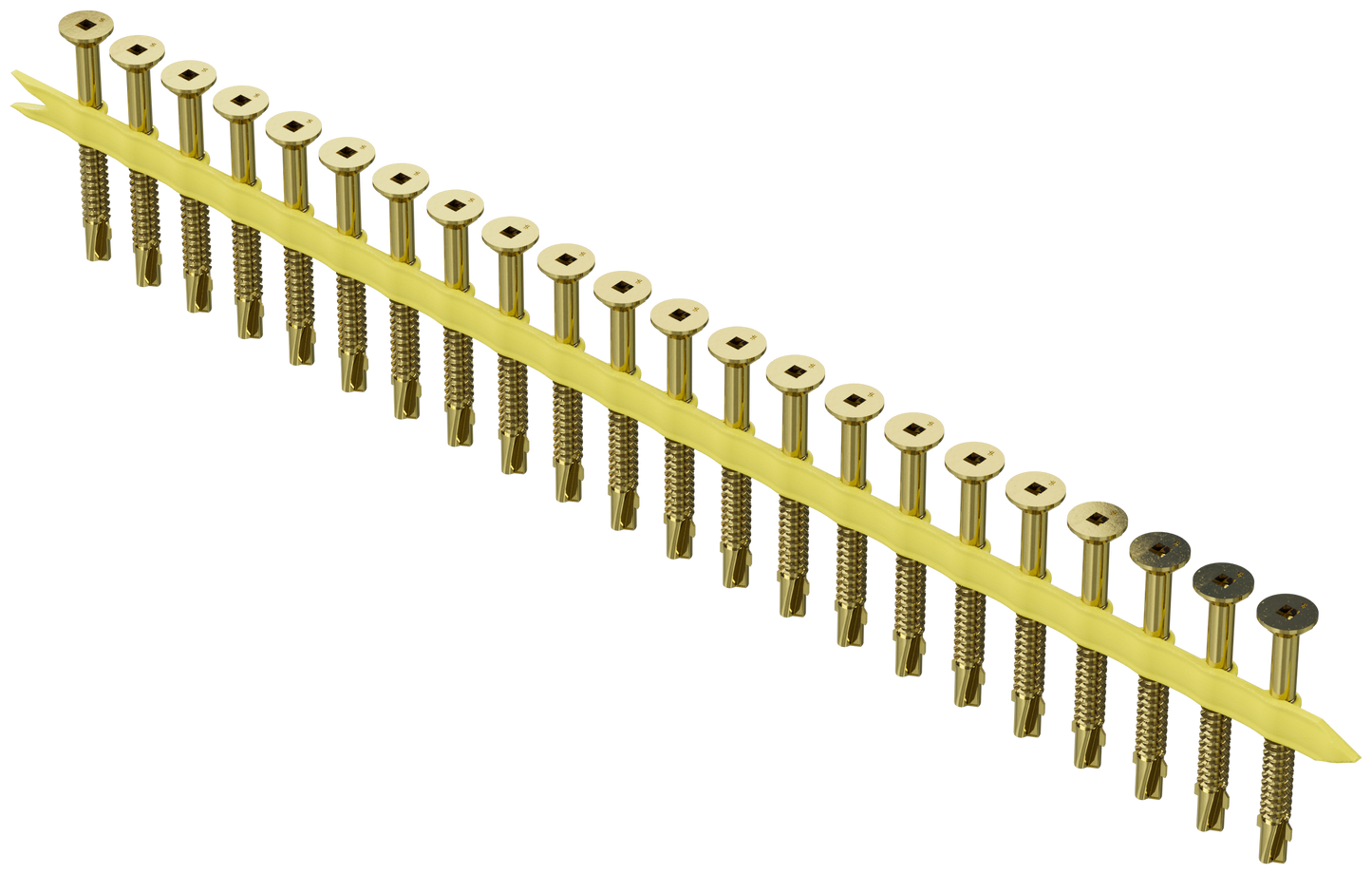 Simpson Strong-Tie TB1460S Strong-Drive® TB WOOD-TO-STEEL Screw (Collated) — #14 x 2-3/8 in. Yellow Zinc (750-Qty) (Pack of 100)
