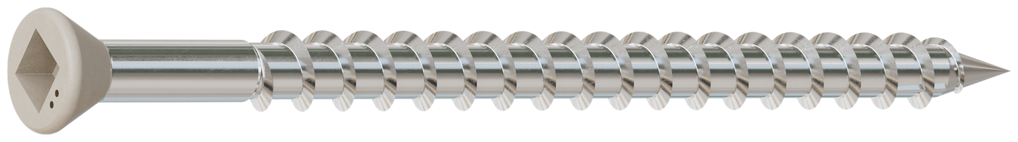 Simpson Strong-Tie DTH212S305GR03 Trim-Head Screw — Sharp Point (Collated) — #7 x 2-1/2 in. #2 Square Type 305 Gray 03 (1000-Qty) (Pack of 100)