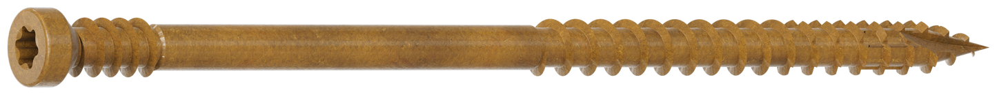 Simpson Strong-Tie FT07300MB Finish Trim Screw — #7 x 3 in. T10, Trim-Head, Quik Guard®, Tan (1750-Qty)
