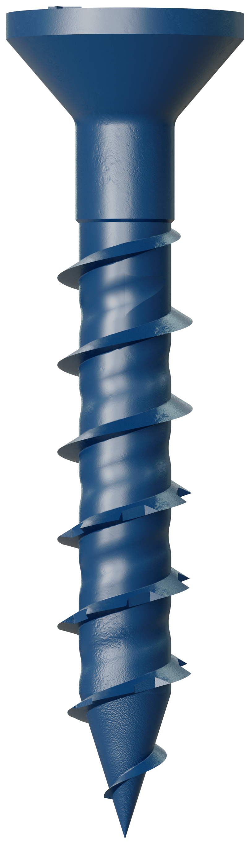 Simpson Strong-Tie TNT18114TFC8 Titen Turbo™ — 3/16 in. x 1-1/4 in. 6-Lobe Flat-Head Concrete and Masonry Screw, Blue (8-Qty) (Pack of 20)