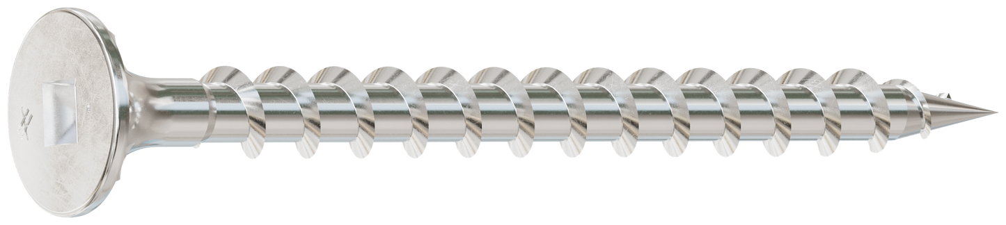 Simpson Strong-Tie T08C225WQC Fiber-Cement Screw — #8 x 2-1/4 in. #2 Square Wafer-Head, Type 316 (2000-Qty) (Pack of 64)