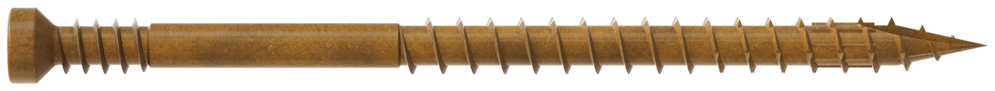 Simpson Strong-Tie FT07212R400 Finish Trim Screw — #7 x 2-1/2 in. T10, Trim-Head, Quik Guard®, Tan (400-Qty) (Pack of 6)