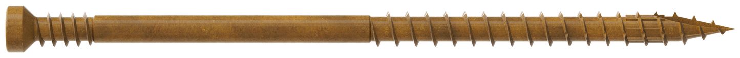 Simpson Strong-Tie FT07300R100 Finish Trim Screw — #7 x 3 in. T10, Trim-Head, Quik Guard®, Tan (100-Qty)